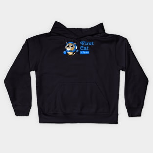 First Cat in Space Kids Hoodie